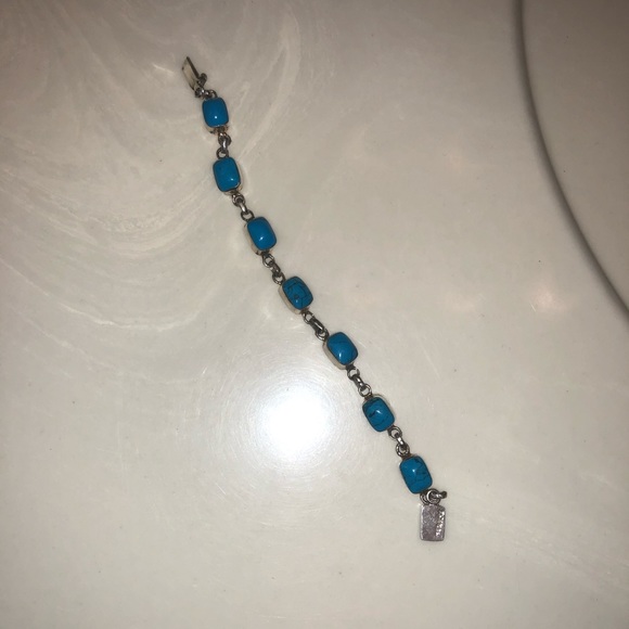 Silver Turquoise Bracelet - Picture 2 of 3